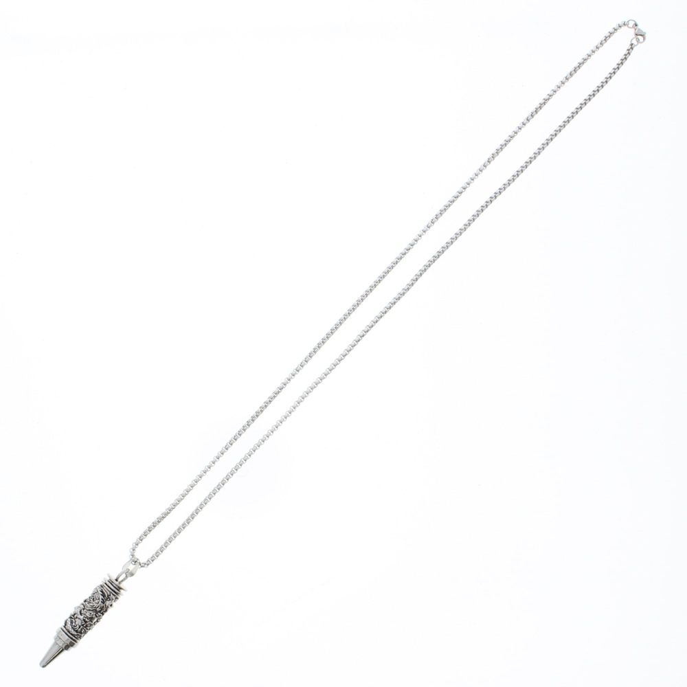 Zac's Alter Ego - Patterned Heavy Bullet Chain Necklace Ketting - Zilverkleurig